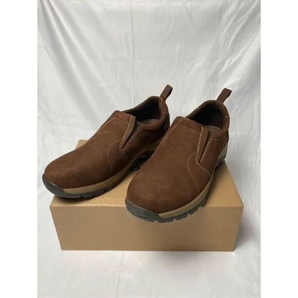Jousen Men's Jungle Moc Casual Loafers Leather Slip-on Walking Shoes 9