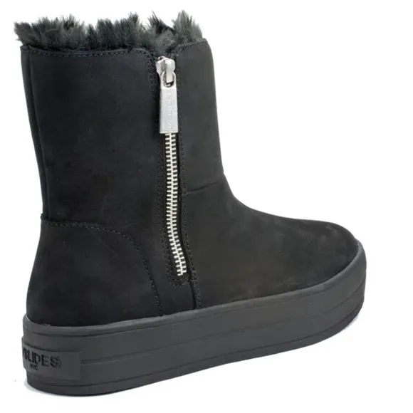 J/Slides Henley Platform Leather Boots | 8