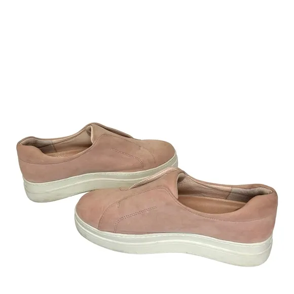 J/Slides Leather Slip On Platform Sneakers Sz 8.5 Pink