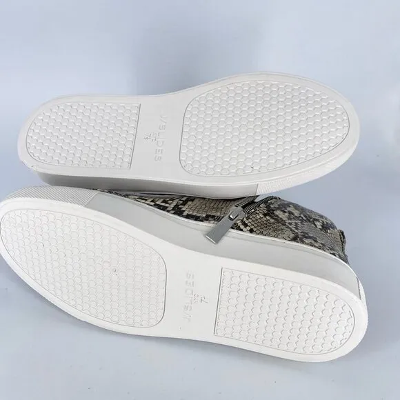 J/SLIDES Ludlow Sneaker Snakeskin Embossed Leather