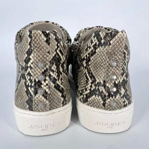 J/SLIDES Ludlow Sneaker Snakeskin Embossed Leather