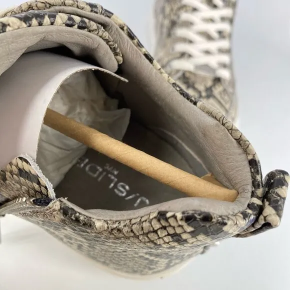 J/SLIDES Ludlow Sneaker Snakeskin Embossed Leather
