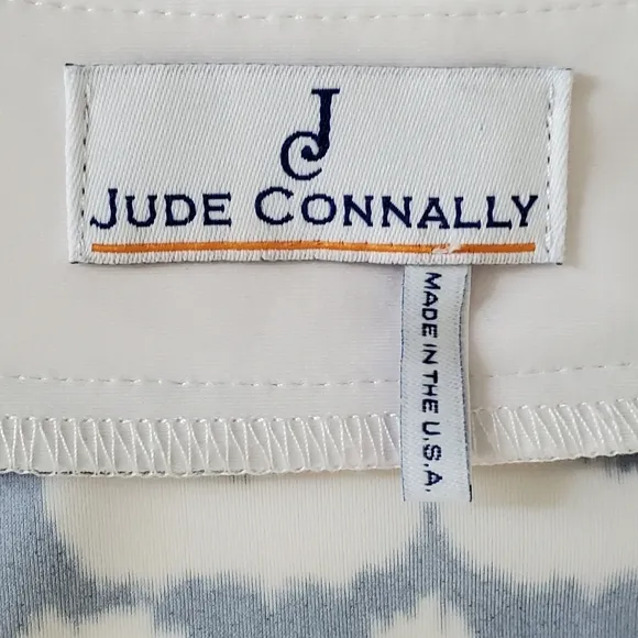 Jude Connally Holly Tunic Dress Navy White Jersey Stretch Large