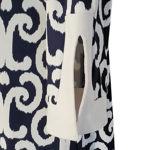 Jude Connally Holly Tunic Dress Navy White Jersey Stretch Large