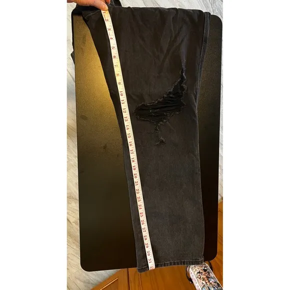 Judy Blue Sz 16W black NWT 90s Straight Leg Distressed High Waist Jeans