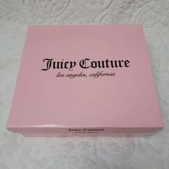 Juicy Couture Indulgence Boot Booties Black Pebbled Faux Leather Lug Sole 7 New