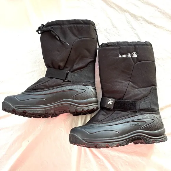 Kamik Greenbay 4 insulated Black Winter Boots Waterproof SZ 9 Worn 1X