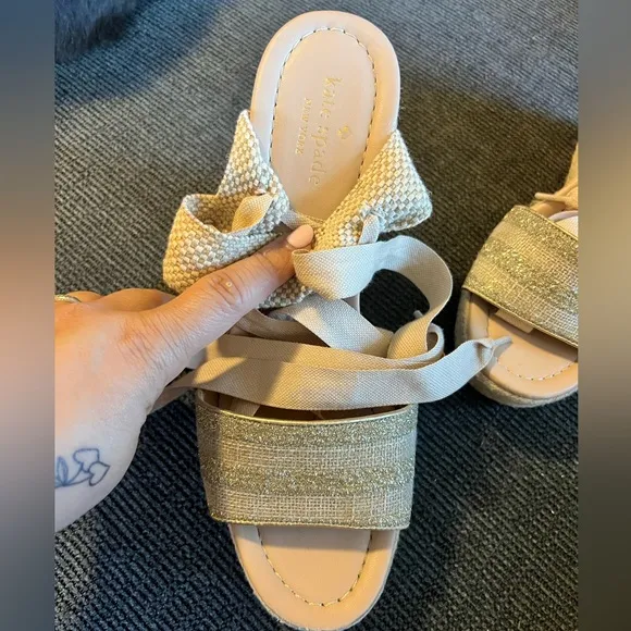 Kate Spade Espadrilles with Ankle Ribbon Ties