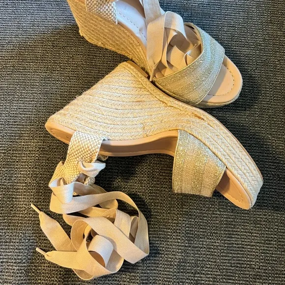 Kate Spade Espadrilles with Ankle Ribbon Ties