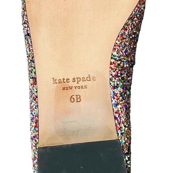 Kate Spade New York NEW Honey Slip-On Glitter Ballet Flats Women's Size 6