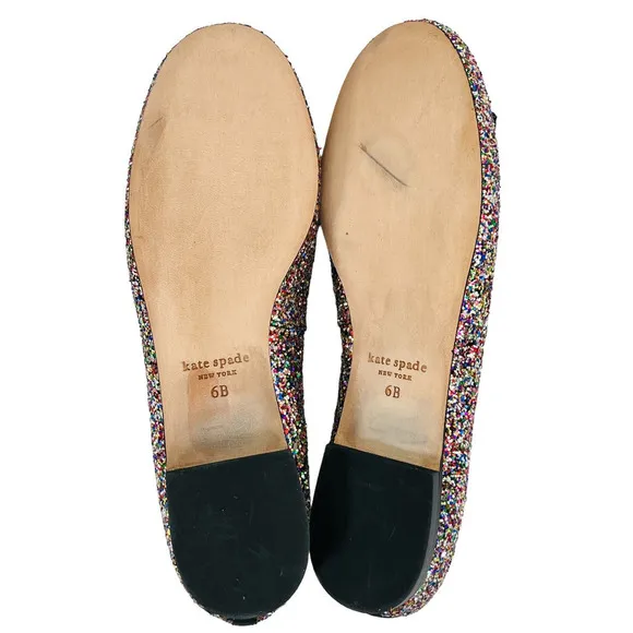 Kate Spade New York NEW Honey Slip-On Glitter Ballet Flats Women's Size 6