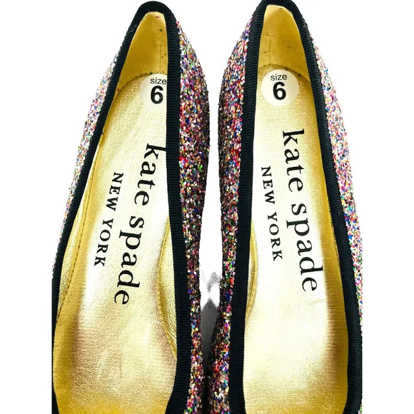 Kate Spade New York NEW Honey Slip-On Glitter Ballet Flats Women's Size 6