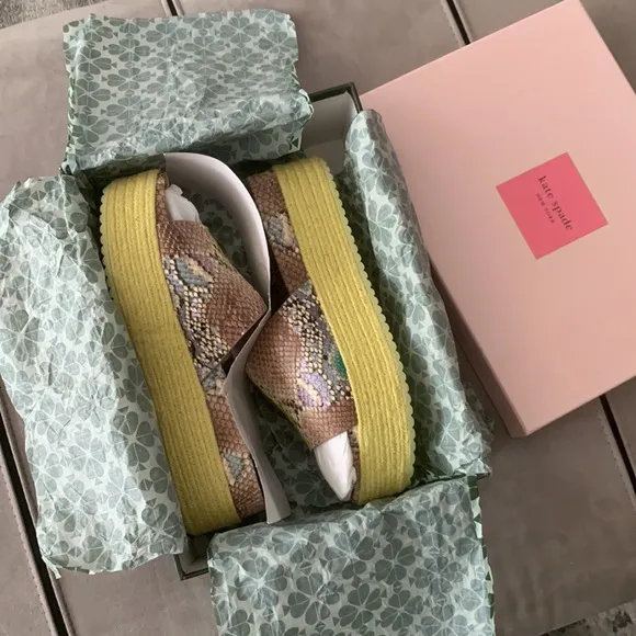 Kate Spade NIB Platform Slide Sandals size 10