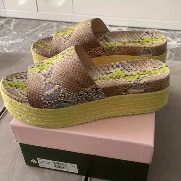 Kate Spade NIB Platform Slide Sandals size 10