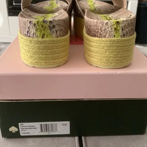 Kate Spade NIB Platform Slide Sandals size 10