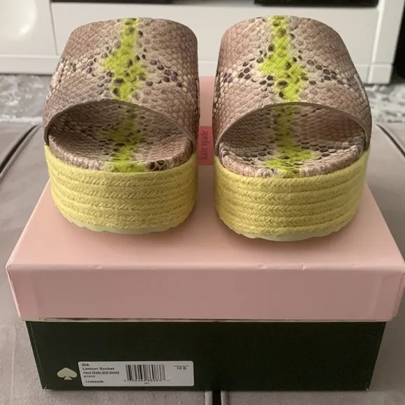 Kate Spade NIB Platform Slide Sandals size 10