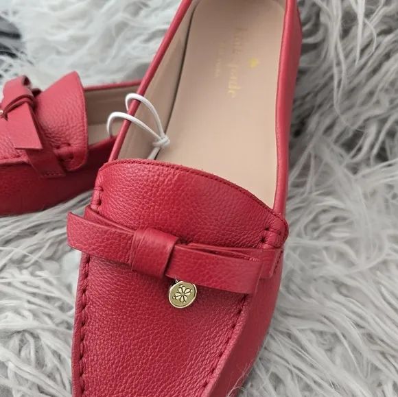 Kate Spade Red Leather Loafers 8usa