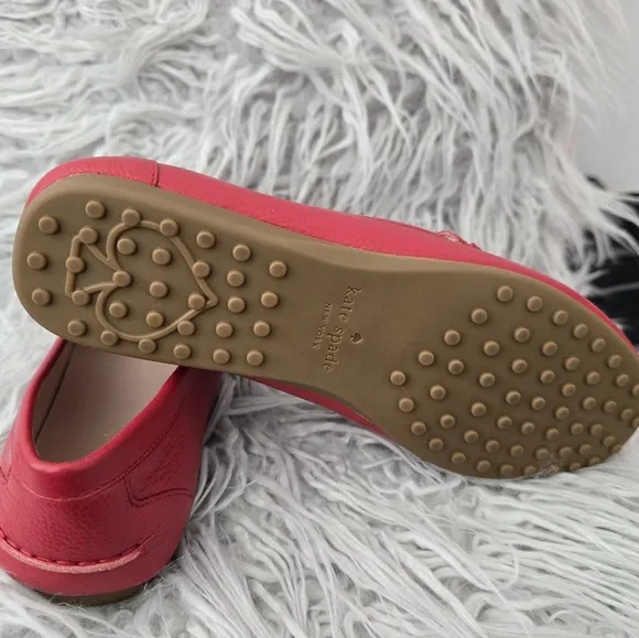 Kate Spade Red Leather Loafers 8usa