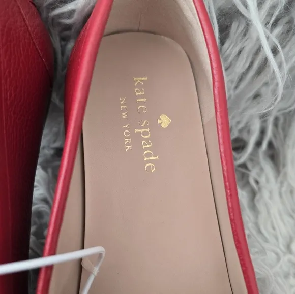 Kate Spade Red Leather Loafers 8usa