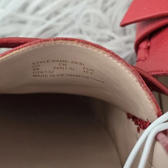 Kate Spade Red Leather Loafers 8usa