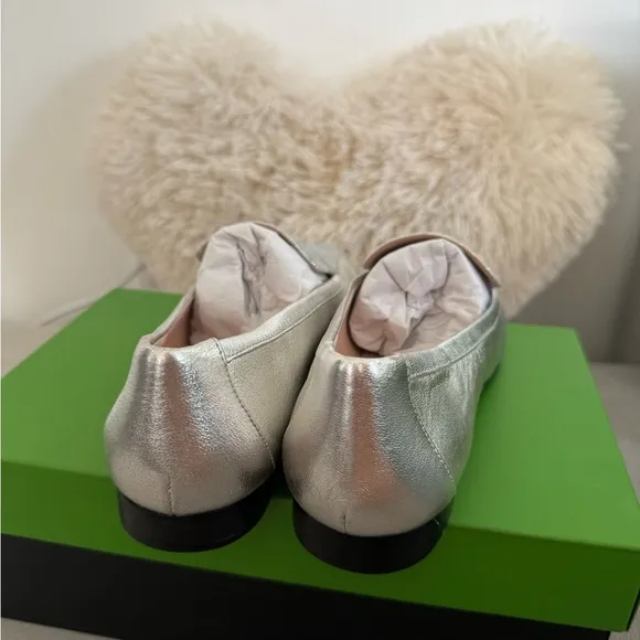 Kate Spade Silver Women's Loafers sz 10