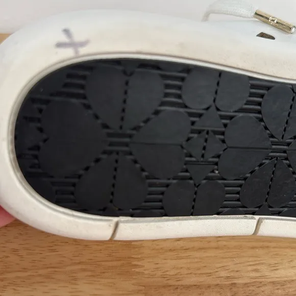 Kate Spade Womens Lift White Leather Lace Up Casual and Fashion Sneakers