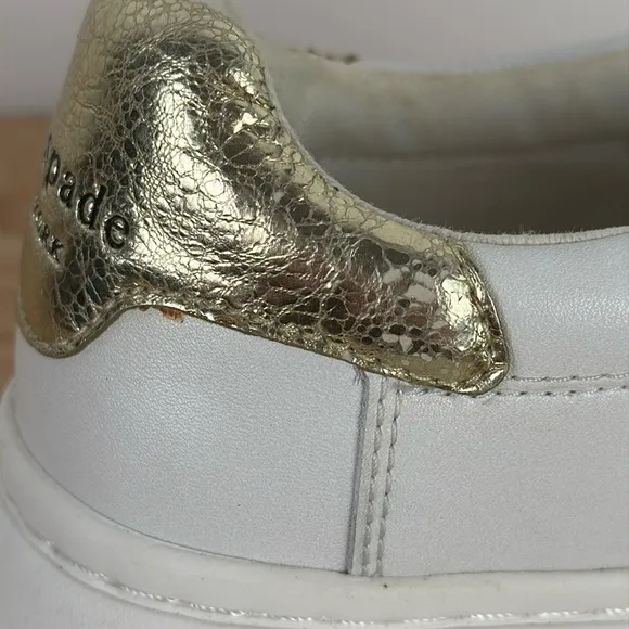 Kate Spade Womens Lift White Leather Lace Up Casual and Fashion Sneakers