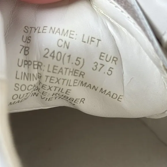 Kate Spade Womens Lift White Leather Lace Up Casual and Fashion Sneakers