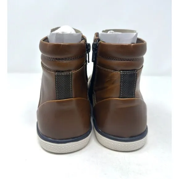 Kenneth Cole - All Crown Up Fashion Leather Sneakers Cognac Brown Men's 7.5 NEW