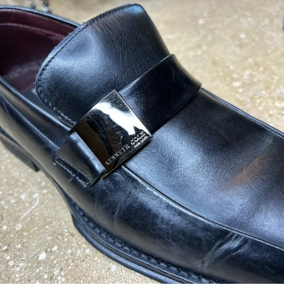Kenneth Cole New York Men's Black Leather Loafers