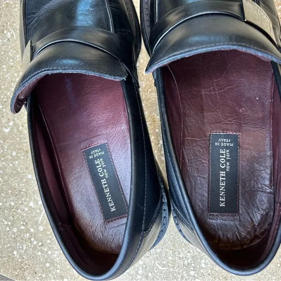 Kenneth Cole New York Men's Black Leather Loafers
