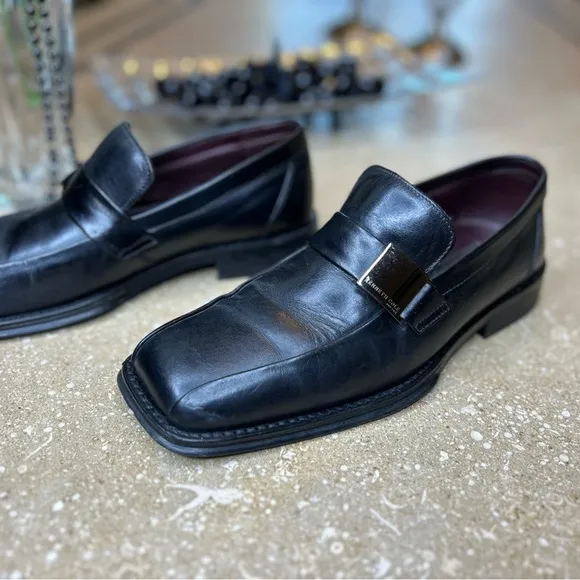 Kenneth Cole New York Men's Black Leather Loafers