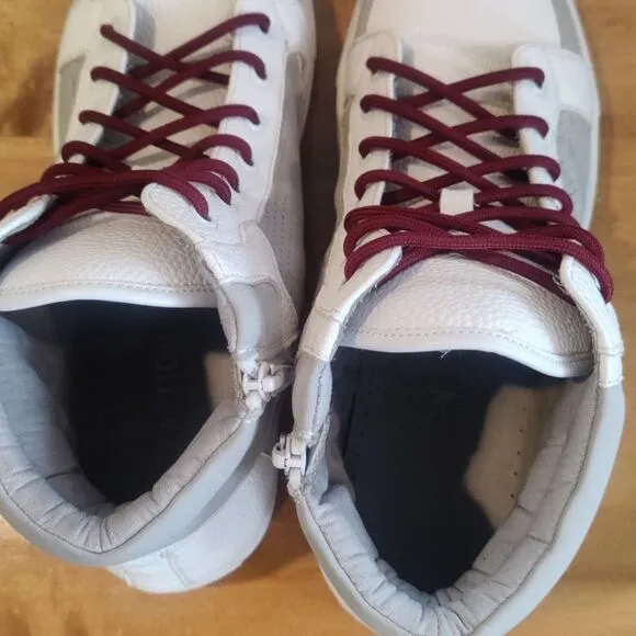 Kenneth Cole Reaction Sander fashion high top sneakers size 9 white and gray