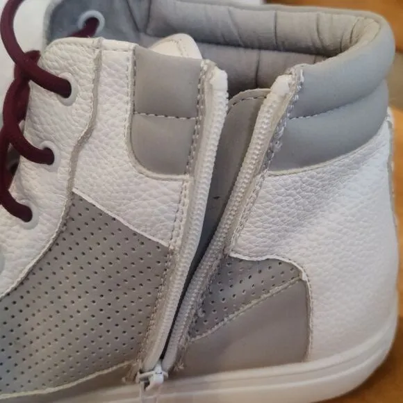 Kenneth Cole Reaction Sander fashion high top sneakers size 9 white and gray