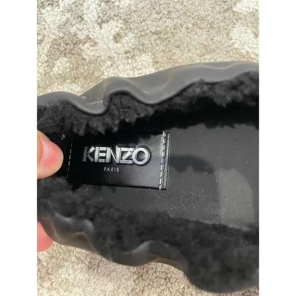 Kenzo Paris Black Winter Espadrilles Size 36 or US 6