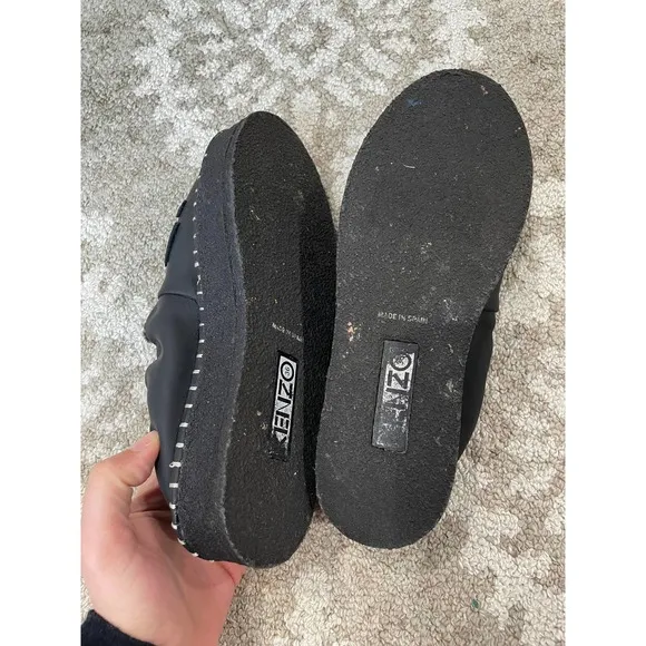 Kenzo Paris Black Winter Espadrilles Size 36 or US 6