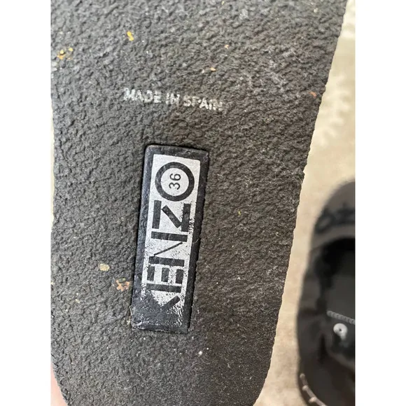Kenzo Paris Black Winter Espadrilles Size 36 or US 6