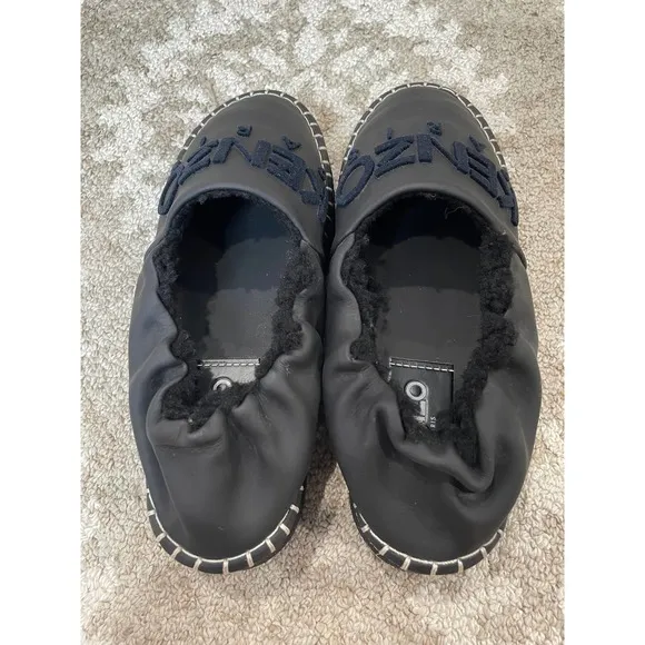 Kenzo Paris Black Winter Espadrilles Size 36 or US 6
