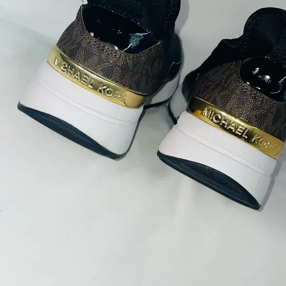 Kids Black and Brown Slip-On Sneakers