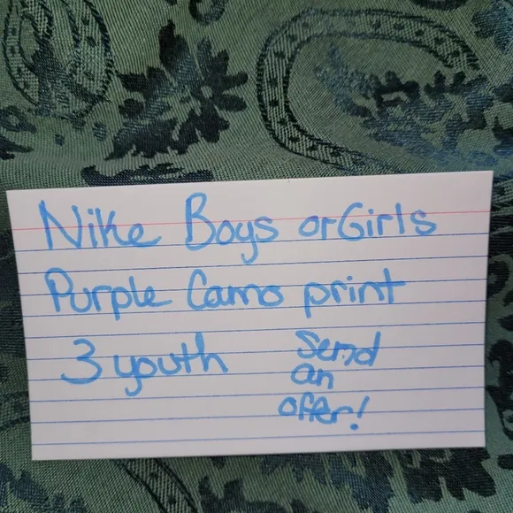 Kids purple camo size 3 youth fashion sneakers