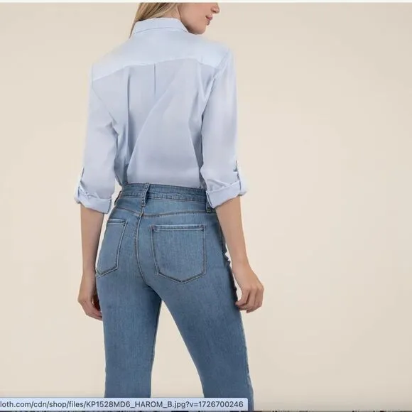 Kut from the Kloth Ana high rise Fab Ab Flare jeans size 24W NWOT