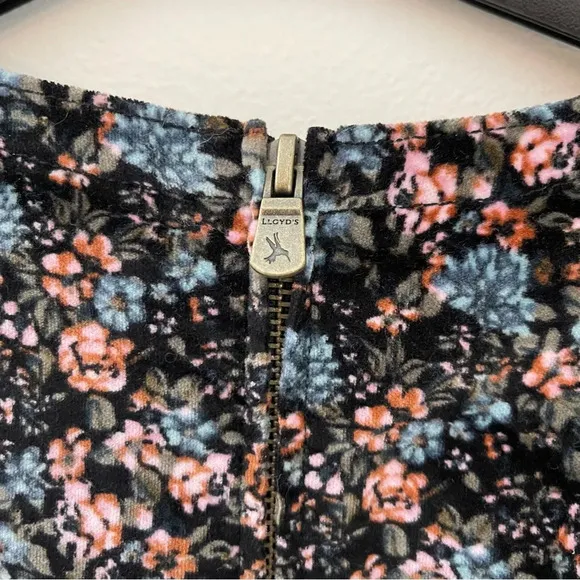 LA VIE Rebecca Taylor Lisette Velveteen Dress XS Floral Multicolor midi spring