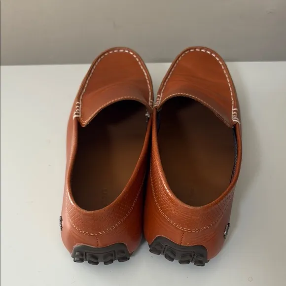 Lacoste Brown Leather Loafers with Moccasin Design