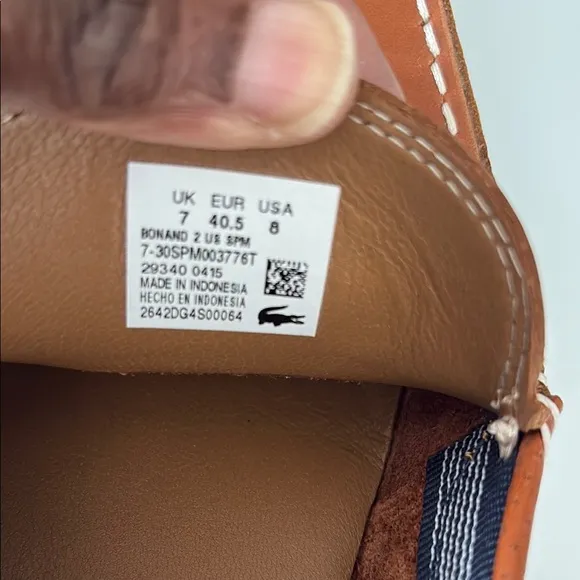 Lacoste Brown Leather Loafers with Moccasin Design