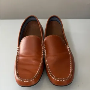 Lacoste Brown Leather Loafers with Moccasin Design