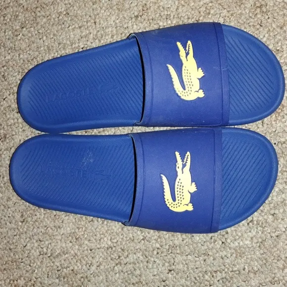 Lacoste size 13 Croco Synthetic Contrast Sole Slides - Lacoste size 13 - mens
