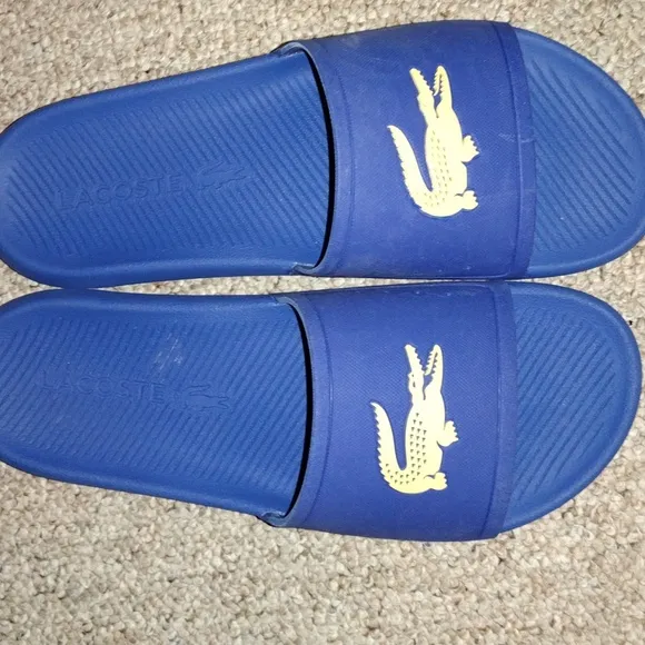 Lacoste size 13 Croco Synthetic Contrast Sole Slides - Lacoste size 13 - mens