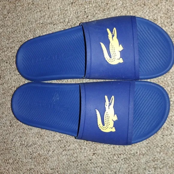 Lacoste size 13 Croco Synthetic Contrast Sole Slides - Lacoste size 13 - mens
