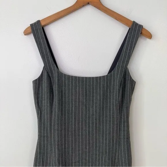 L’Agence Sloan Grey Pinstripe Sleeveless Mini Dress