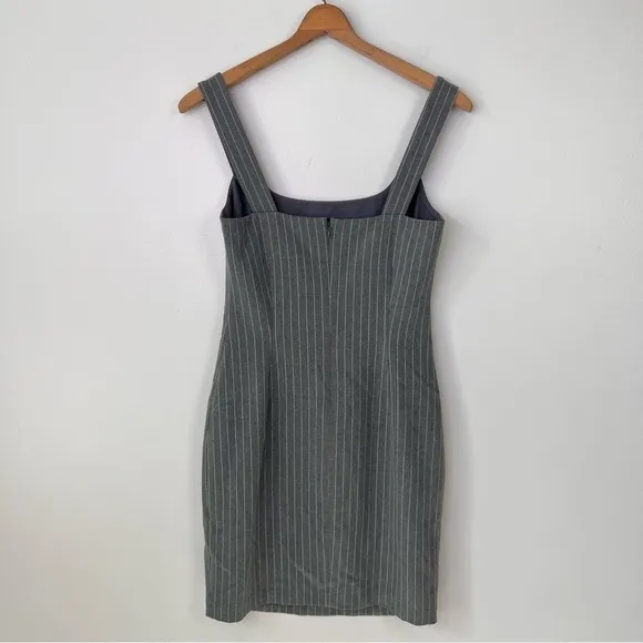 L’Agence Sloan Grey Pinstripe Sleeveless Mini Dress
